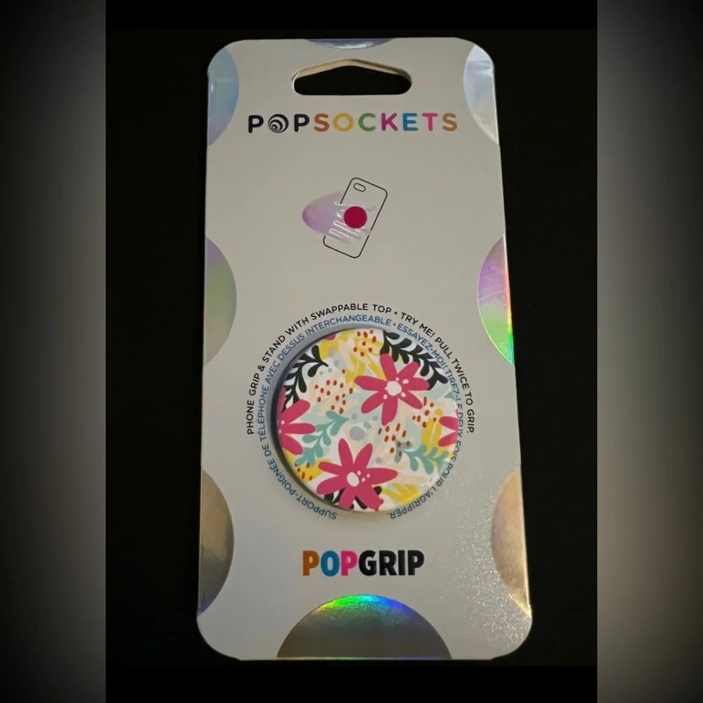 PopSocket PopGrip Colorful Floral Design Popsocket